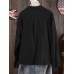 Women Vintage Long Sleeve Buttons Stand Collar Blouse