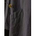 Retro Women Cotton Loose 3/4 Sleeve Pockets Shirt Dress