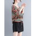 Casual Women Cotton Loose V-Neck Batwing Sleeve T-Shirts